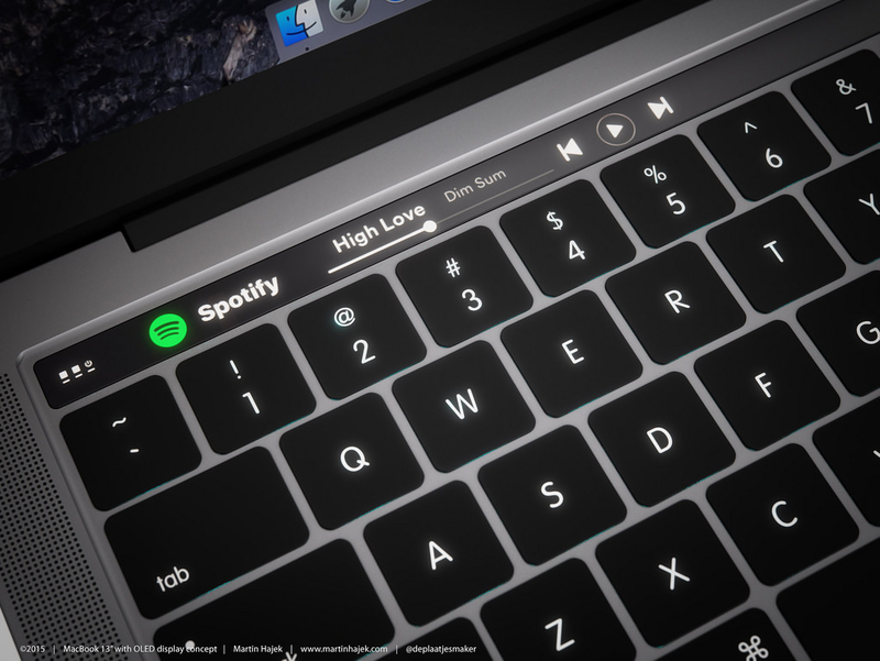 Image: Martin Hajek - This is a design concept of what Apple’s new MacBook Pro with OLED touchscreen could look like.
